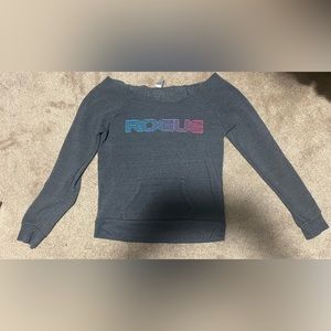 Rogue Off The Shoulder Workout Sweatshirt size MEDIUM